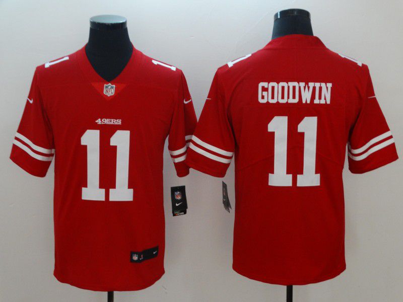 Men San Francisco 49ers #11 Goodwin Red Vapor Untouchable Player Nike Limited NFL Jerseys